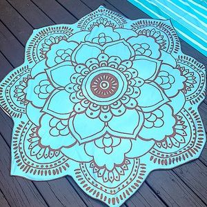 Beach towel and blanket bundle. Blue, fun designs